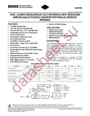 ADS8484IRGZR datasheet  